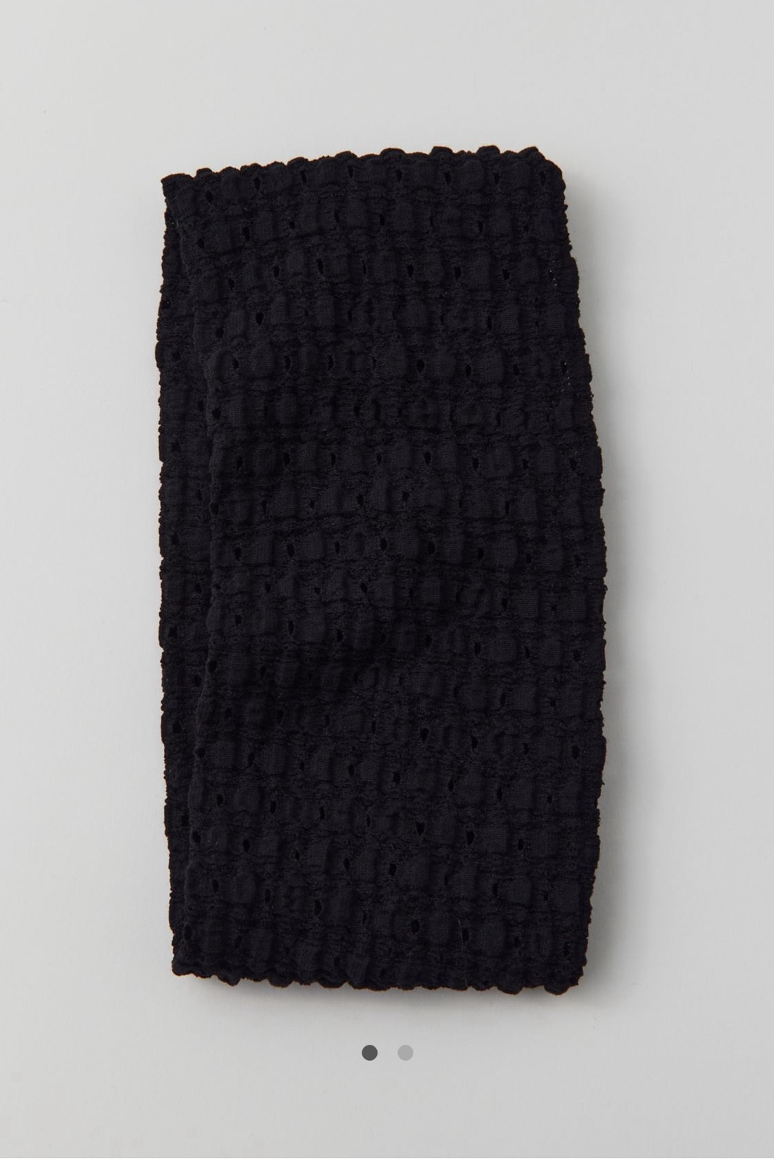 Black Textured Soft Headband