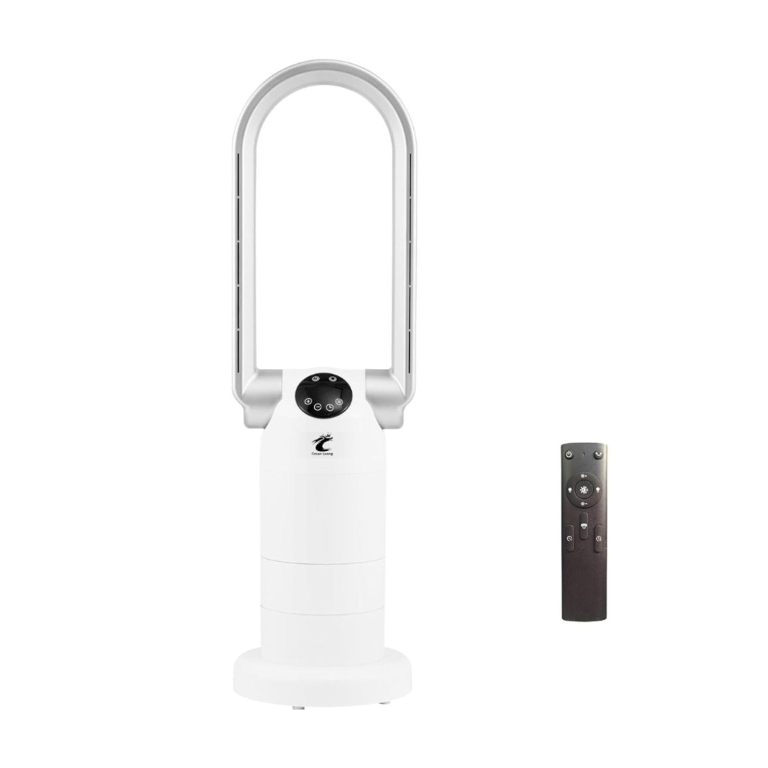 Ocean Loong 1500W Bladeless Tower Fan & Space Heater Combo for Home