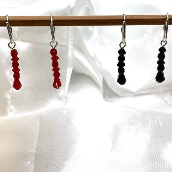ZZ# 2 for 1 Dangle colored earrings w/ Sterling Silver Backs