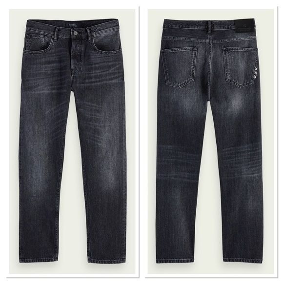 SCOTCH & SODA The Norm Slim Straight fit Jeans Black Grey 28/30 LIKE NEW
