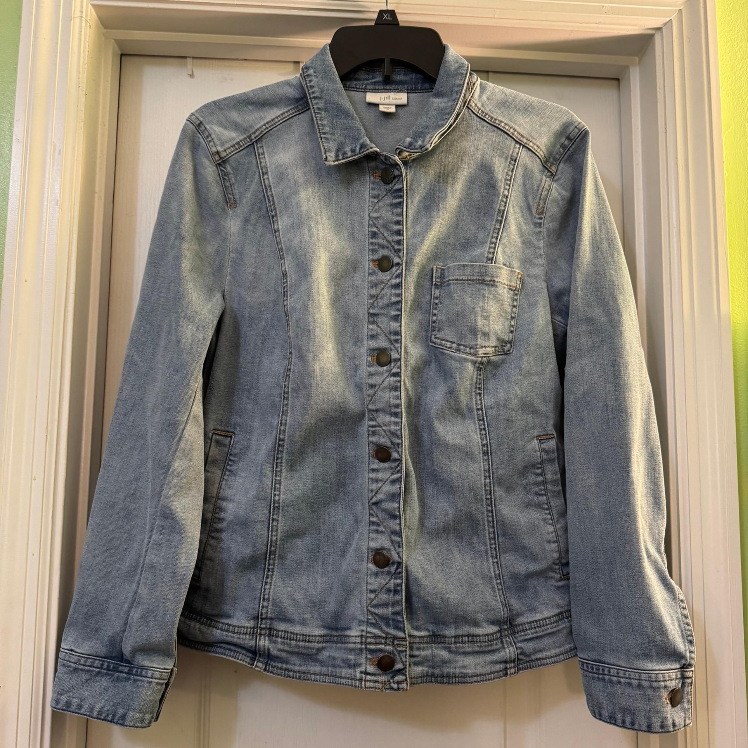 J. Jill Denim Blue Jean Jacket Size Medium