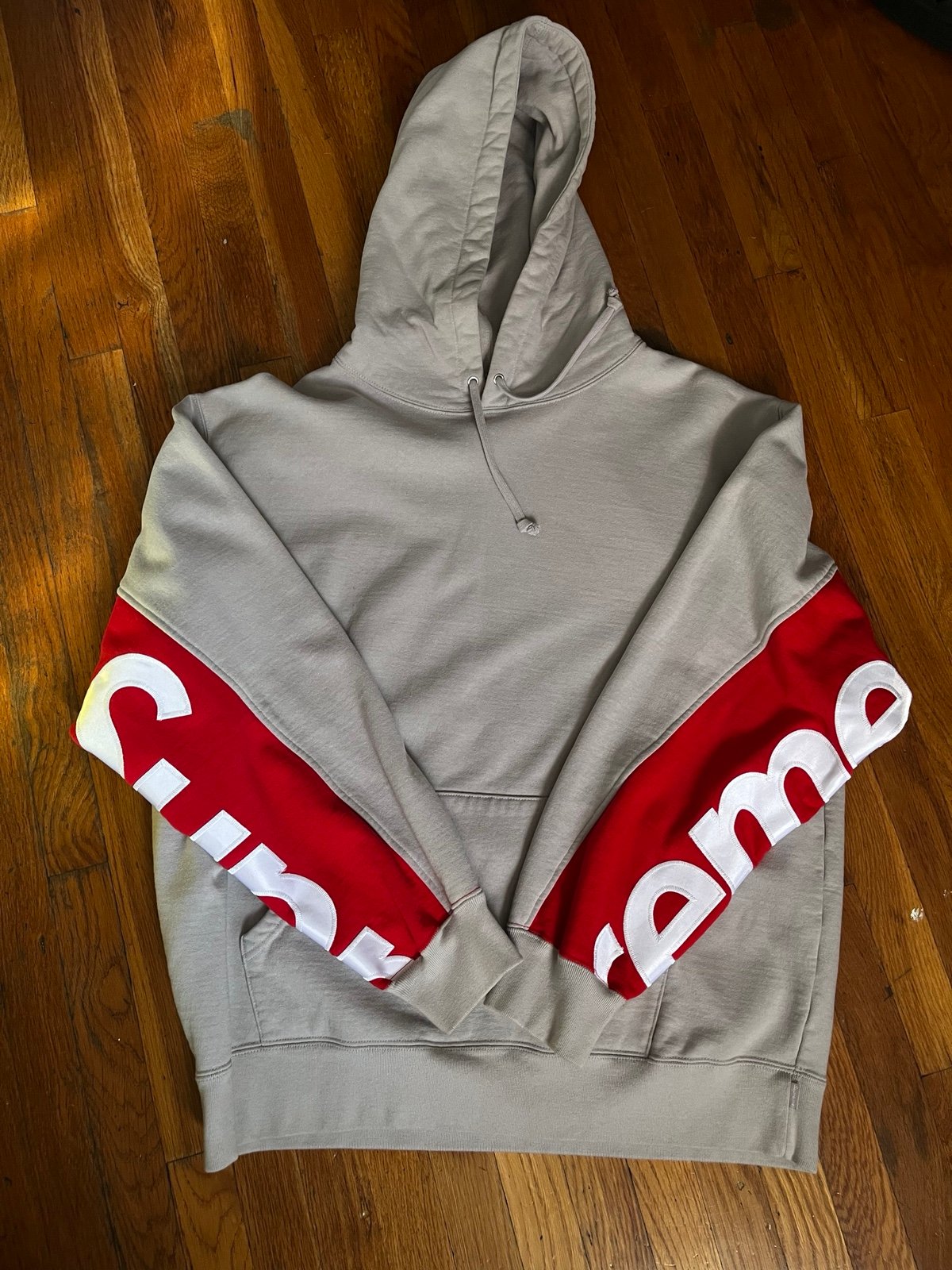 Supreme cropped panels hoodie SS22