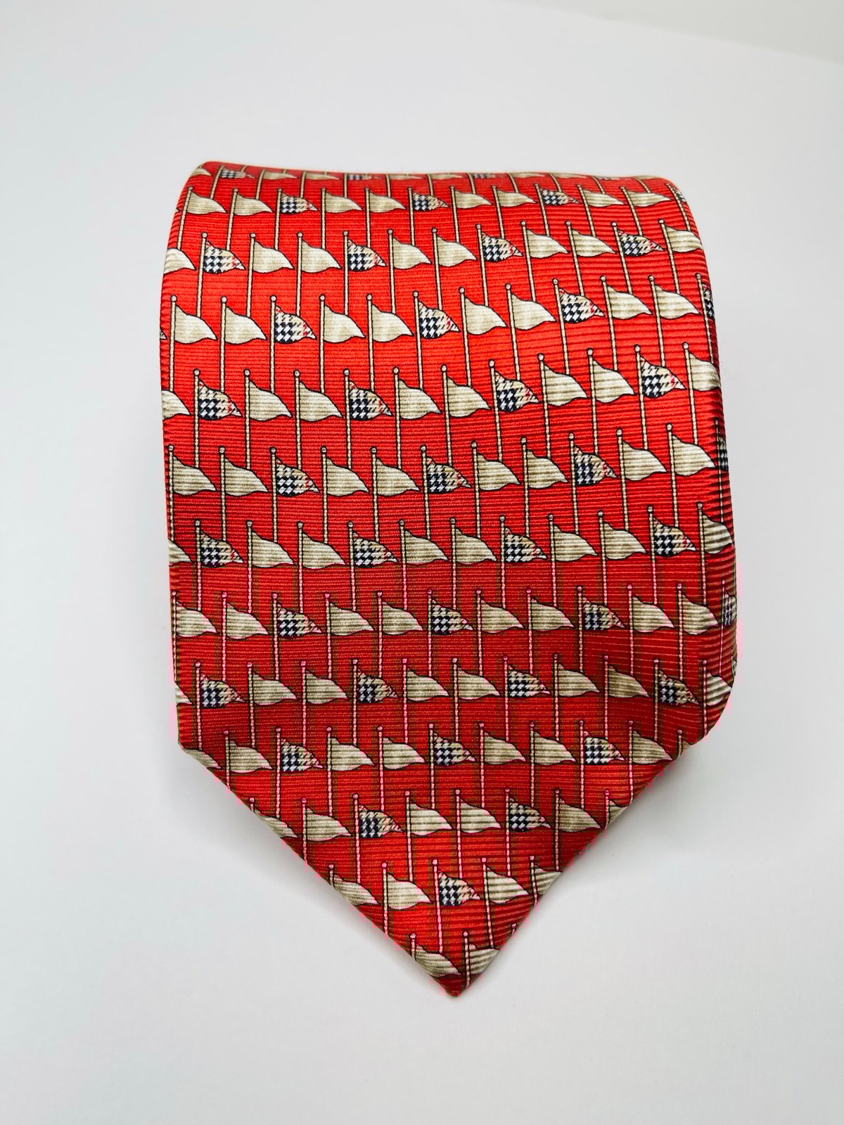 Burberry London Nautical Yacht Club Flag Silk Tie