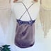 Cami NYC brown with lace trim silk luxury camisole Gisele cami small NEW