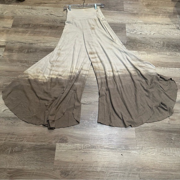 DAMSELFLY Tadasana Pant Women Small Beachsand Tie Dye Yoga Organic Cotton Hemp