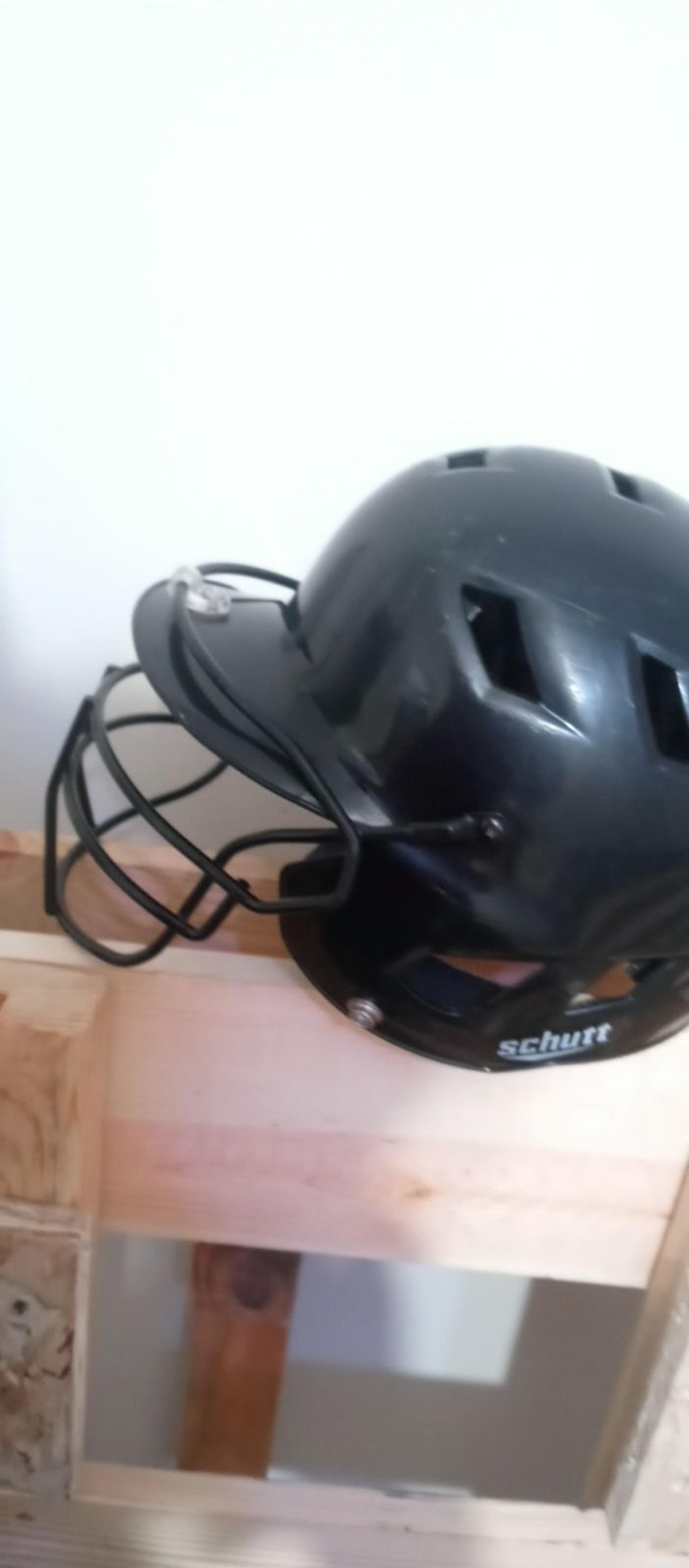 Black Scutt batter's helmet w/ faceshield