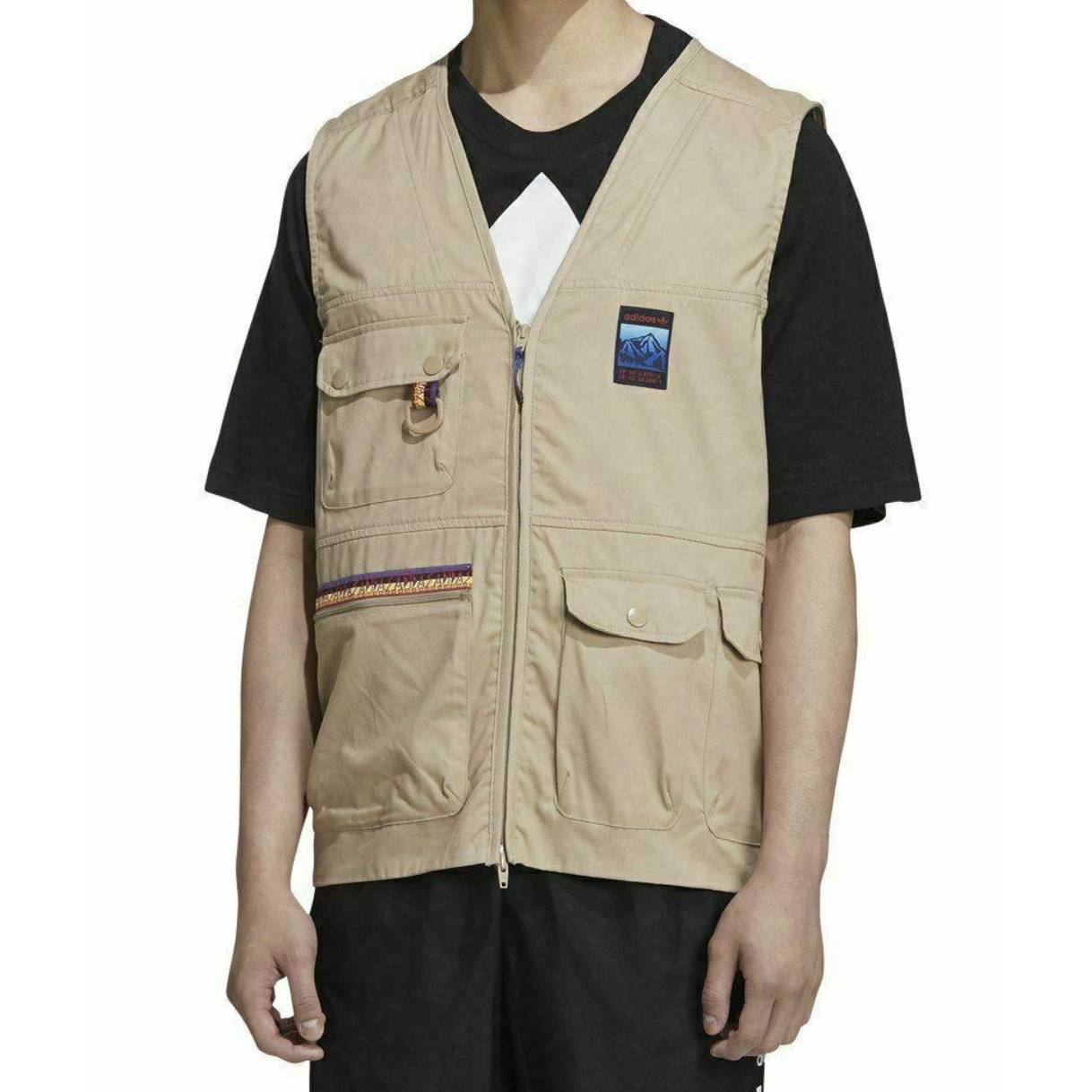 Adidas Adiplore 2.0 Gilet Explorer Hiking Khaki Utility Vest Men's Size Small S