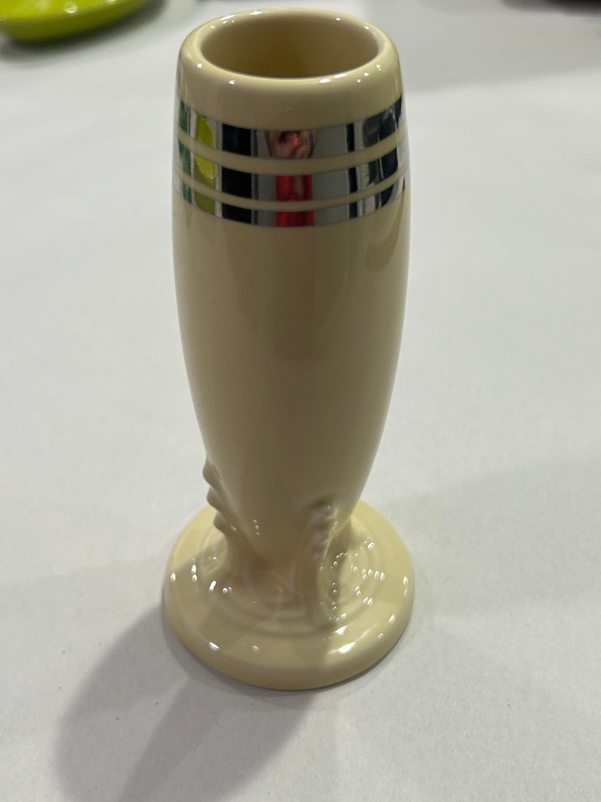 Fiesta Fiestaware Platinum Stripe bud vase HLCCA