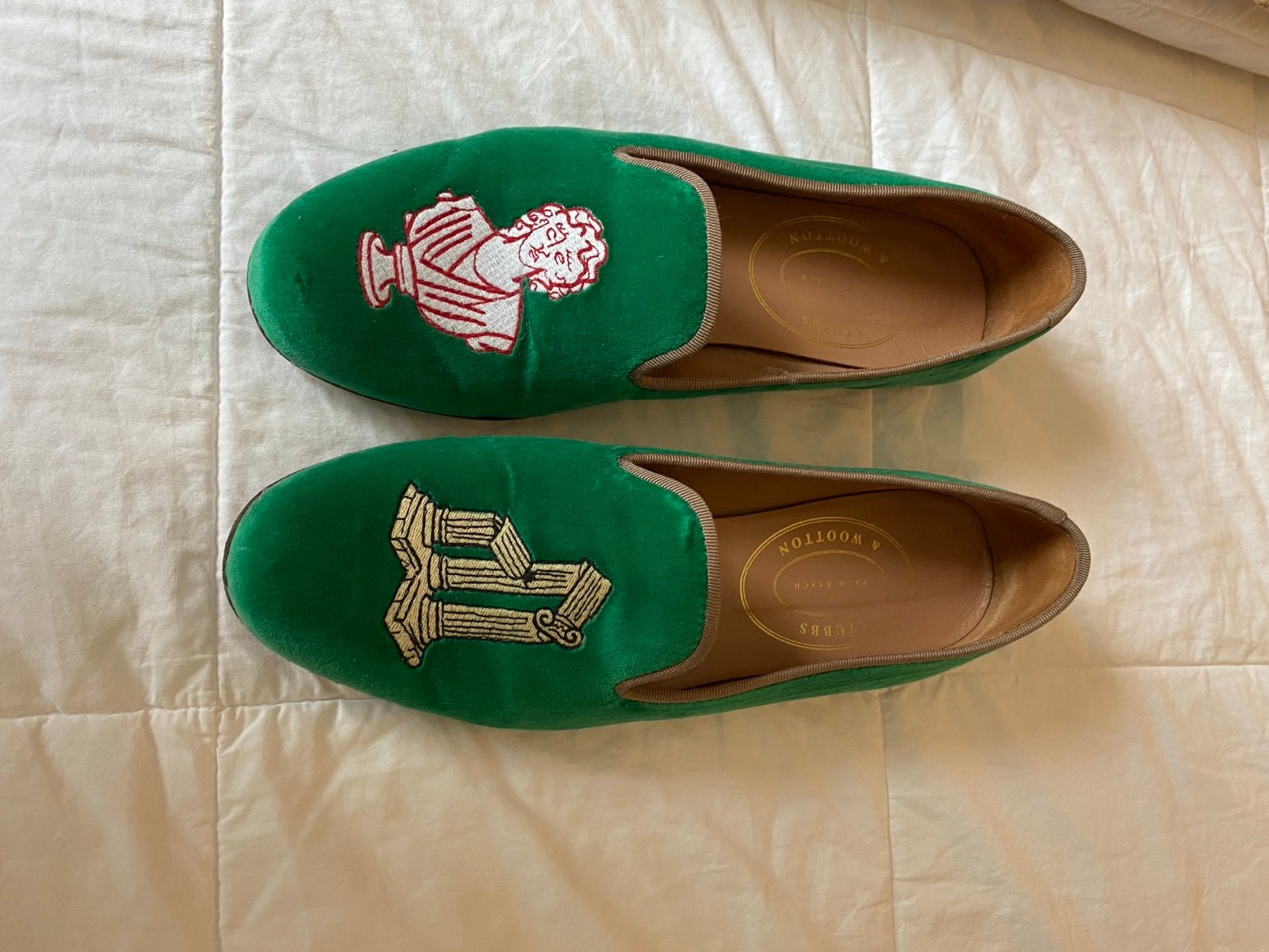 Custom Stubbs and Wooten Velvet Slippers