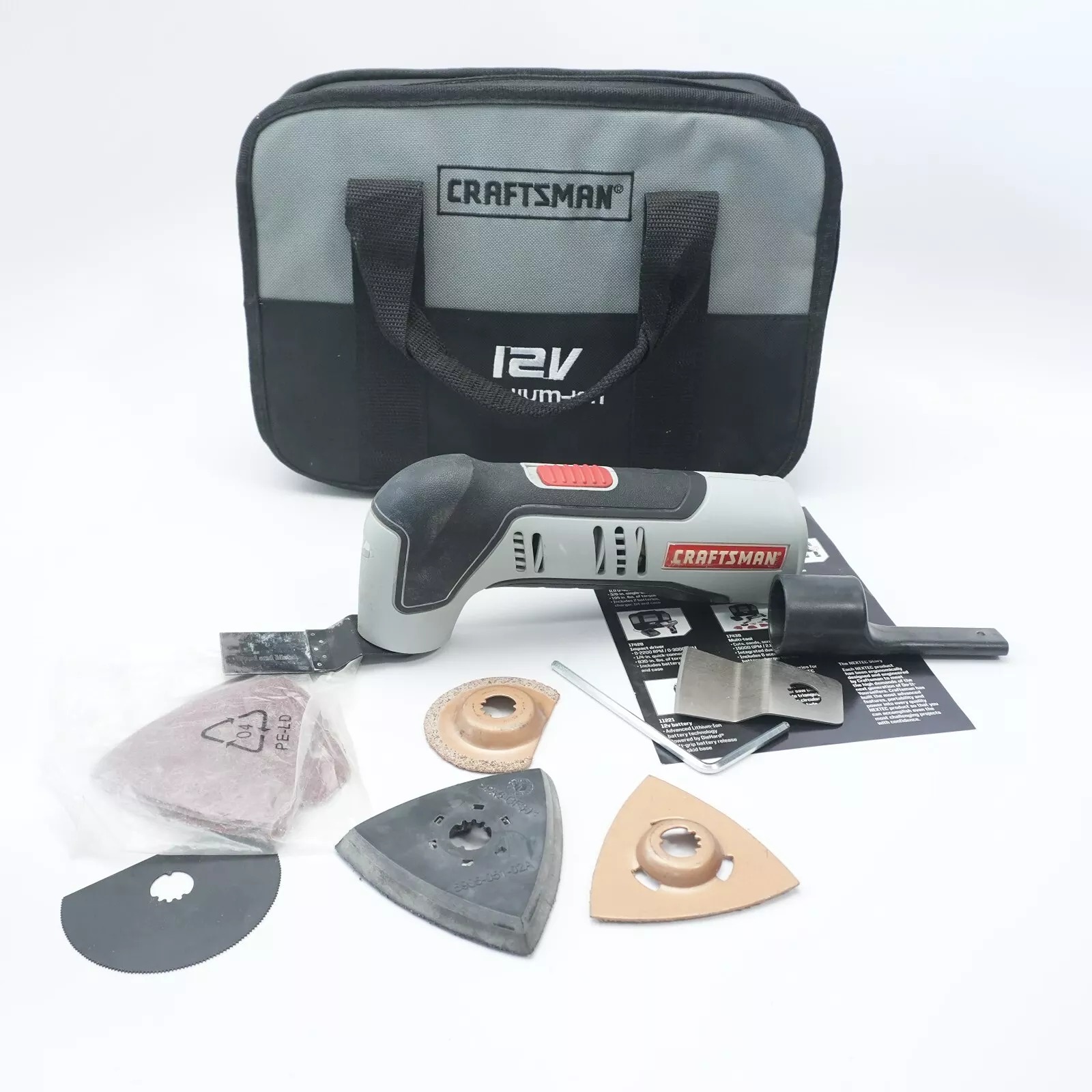 Craftsman Nextec 12 Volt Multi-Tool No 320.61199 320.11221 w Attachments