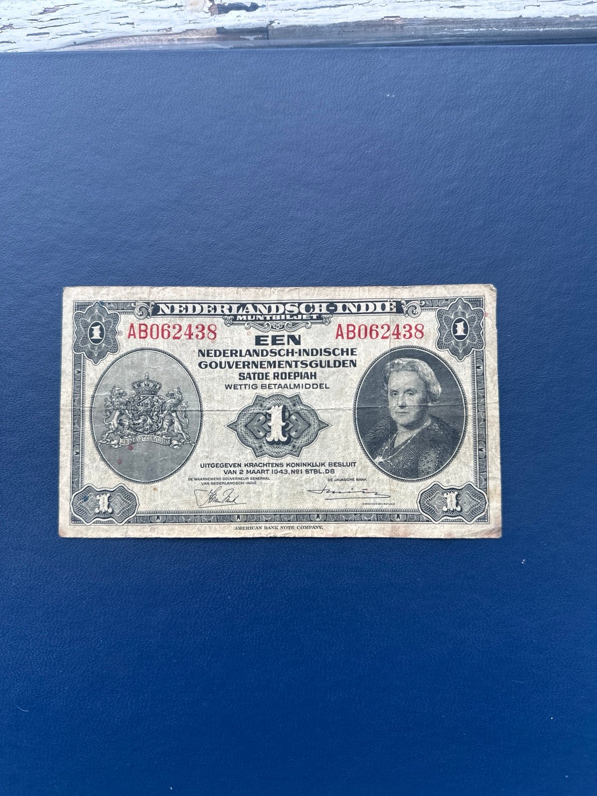 1943 Nederlandsch 1 Indie bill