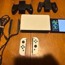 Nintendo Switch OLED Console w/ White Joy-Cons + Dock