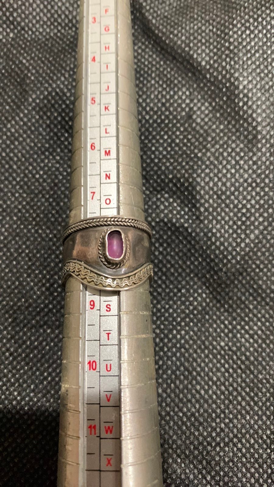 Vintage silver and amethyst ring