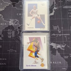 Magic Johnson and Larry Bird Promo Cards (Lot)