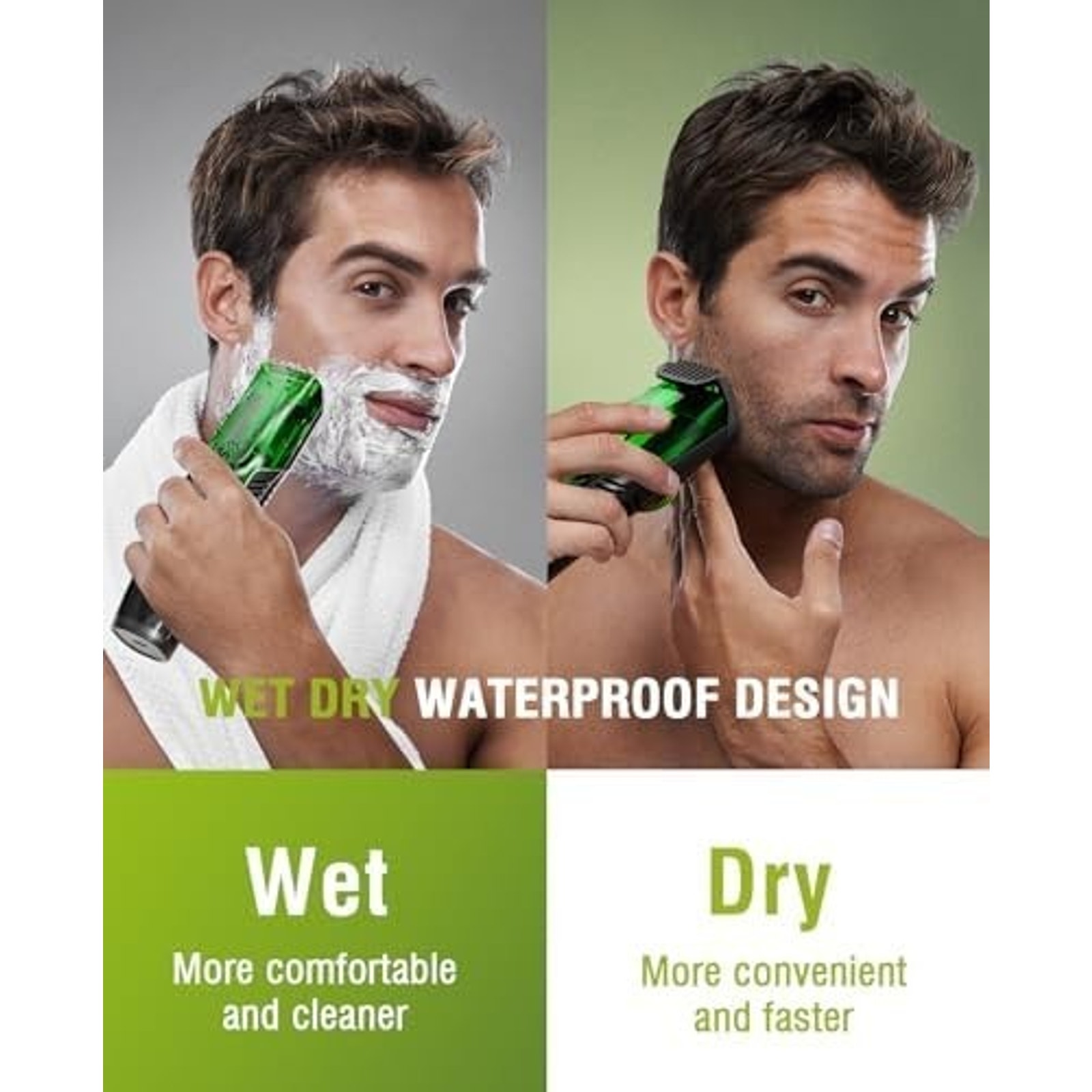 Vacuum Beard Trimmer for Men – Cordless, Waterproof, Precision Grooming