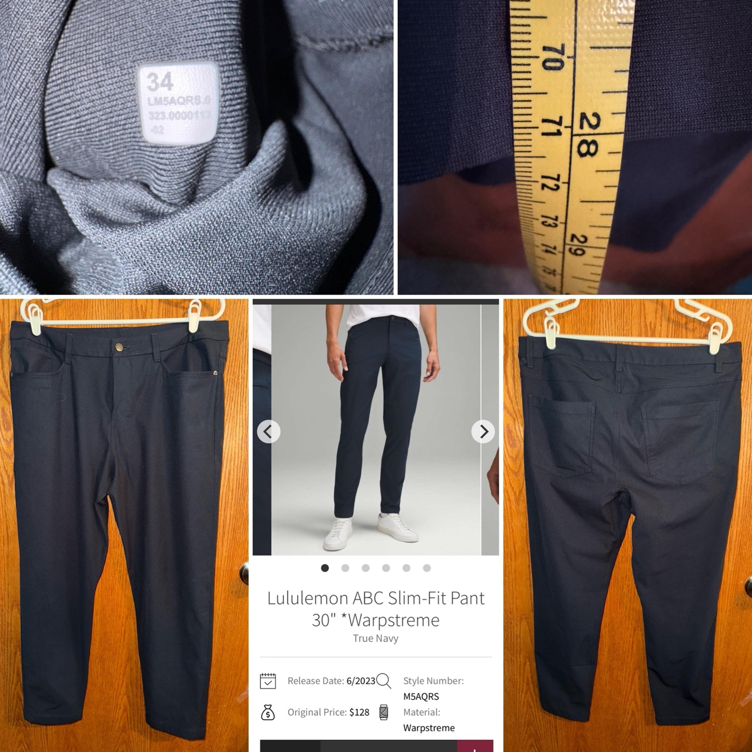 Lululemon Men’s ABC Pant 34x28