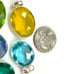 5 Pcs. Sterling Silver Crystal Pendents