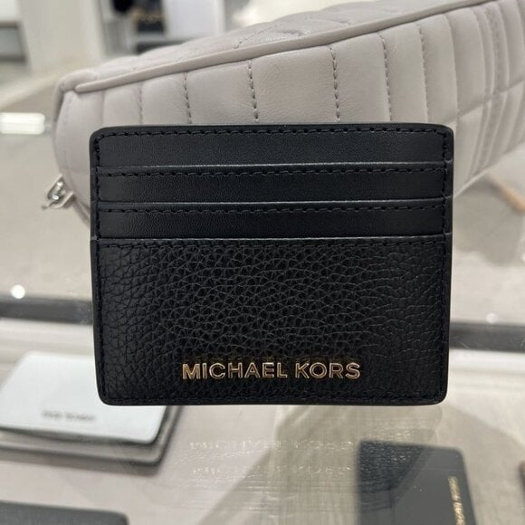 MICHAEL KORS Jet Set Travel Large Leather Card Case 35R4GTVD9L BLACK