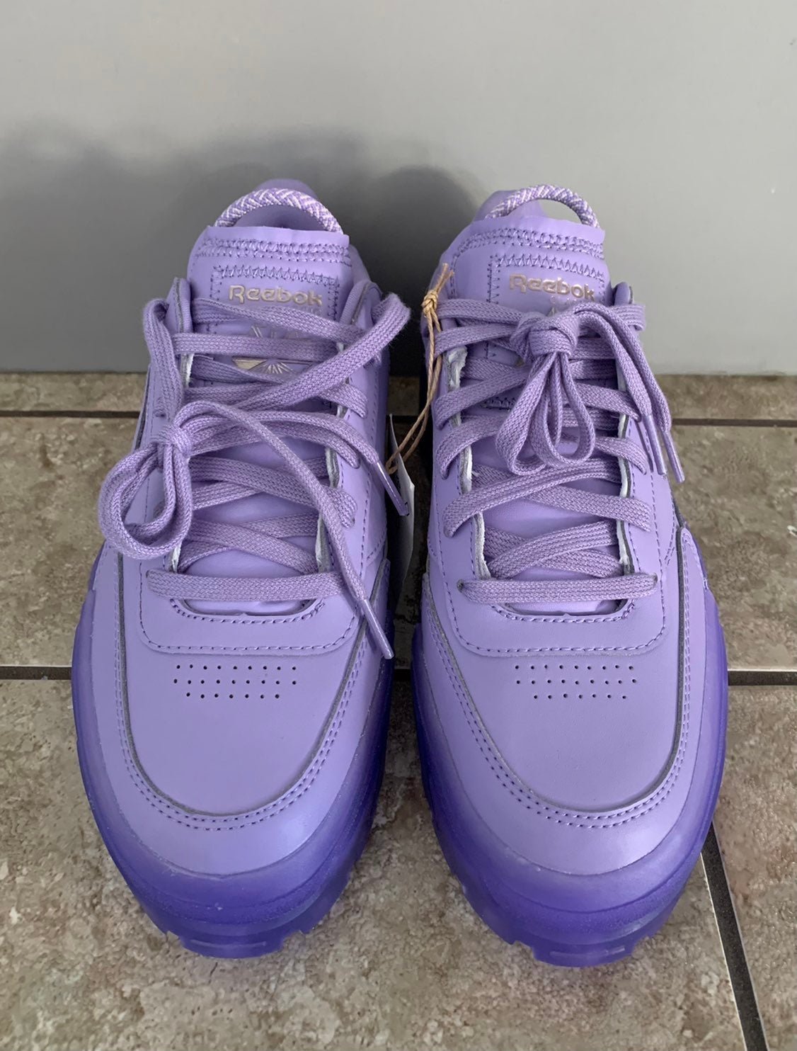 New Reebok Club C Cardi B Crisp Purple Sneakers Junior’s Size 5 GX5027