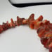 Chunky Bold Carnelian Necklace, Carnelian Slices, Silver-21 inches long