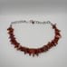 Chunky Bold Carnelian Necklace, Carnelian Slices, Silver-21 inches long