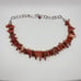 Chunky Bold Carnelian Necklace, Carnelian Slices, Silver-21 inches long
