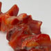 Chunky Bold Carnelian Necklace, Carnelian Slices, Silver-21 inches long
