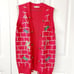 Brick Chimney Christmas Sweater Vest size Medium Gingerbread Candy