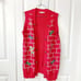 Brick Chimney Christmas Sweater Vest size Medium Gingerbread Candy