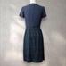 Craselia Formal Suit No Collar Jacket Navy