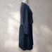 Craselia Formal Suit No Collar Jacket Navy