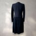 Craselia Formal Suit No Collar Jacket Navy