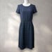 Craselia Formal Suit No Collar Jacket Navy