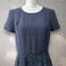Craselia Formal Suit No Collar Jacket Navy