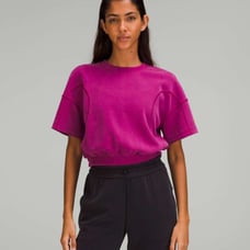 Lululemon Softstreme Gathered Tee size 6 Magenta Purple MGPR