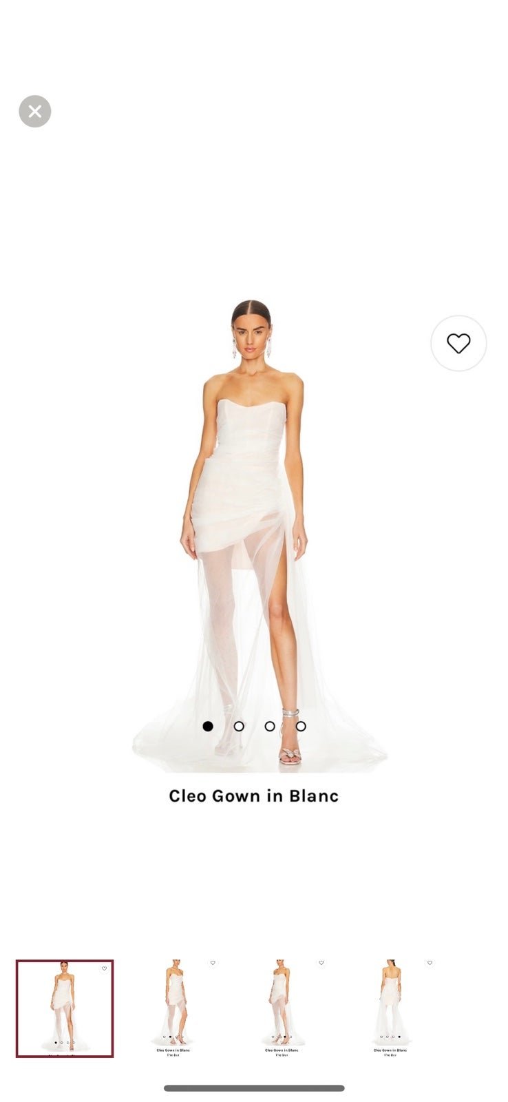 The Bar Cleo Gown in Blanc