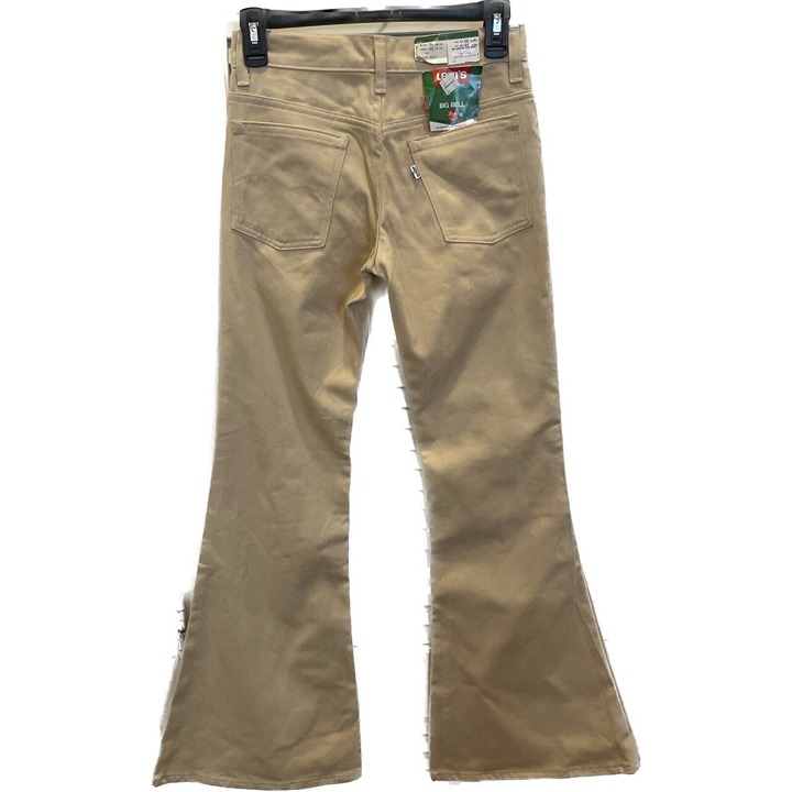 Vintage 70s Levi's Beige Big Bell Jeans White Tab Bell Bottoms 784 NWT 26x30