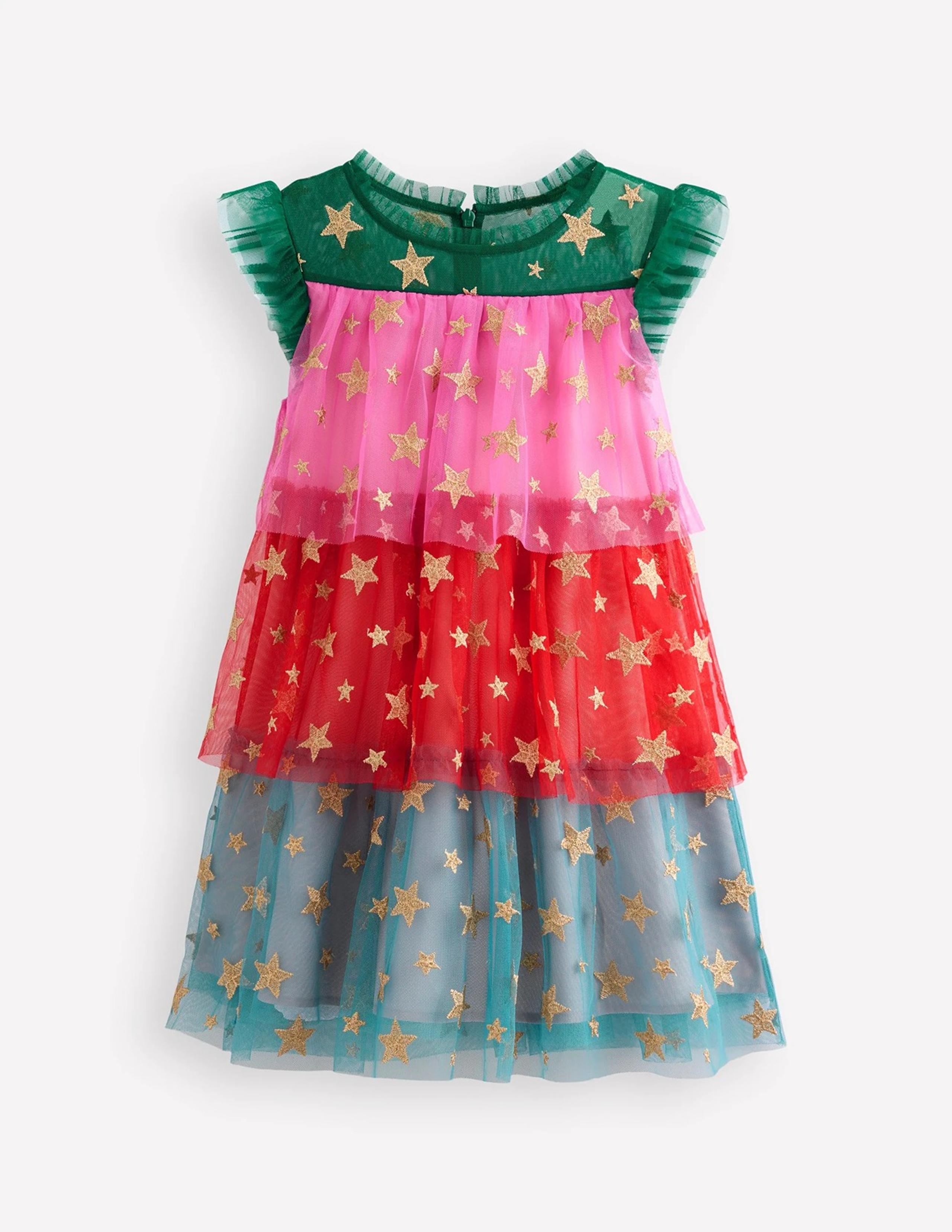 NWT Mini Boden Tiered Tulle Dress 7-8Y