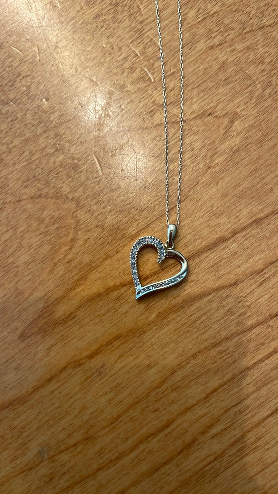 Kay jewelers diamond heart necklace, 1/10 carat
