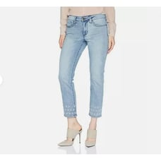 NYDJ Women's Sheri Slim Ankle Jeans Pants Denim Palm Dot Point Dume Size 8