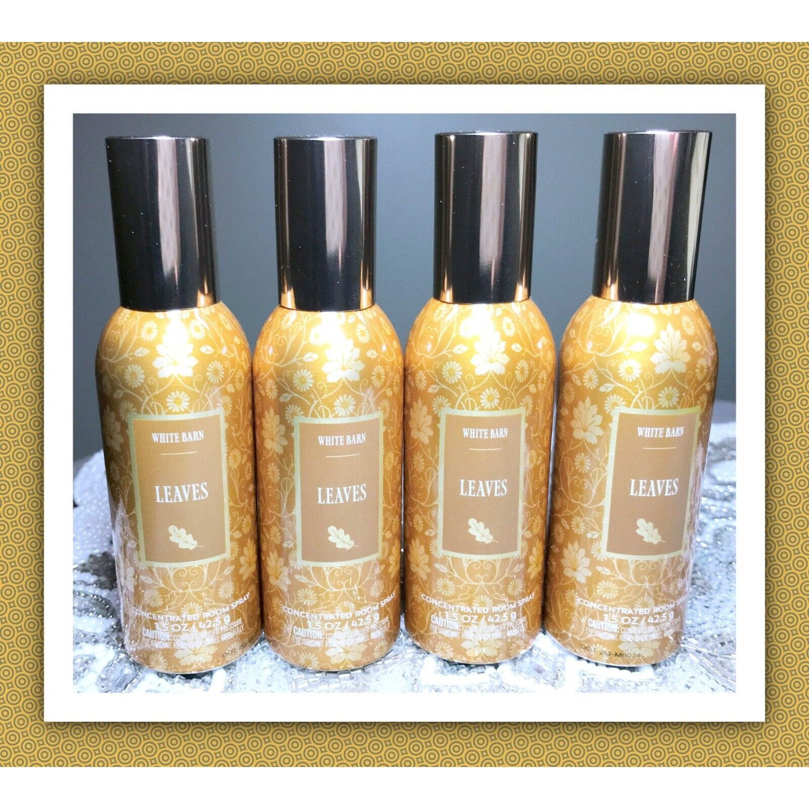 Bath & Body Works LEAVES White Barn Concentrated Room Spray (x4) Crisp Red Apple