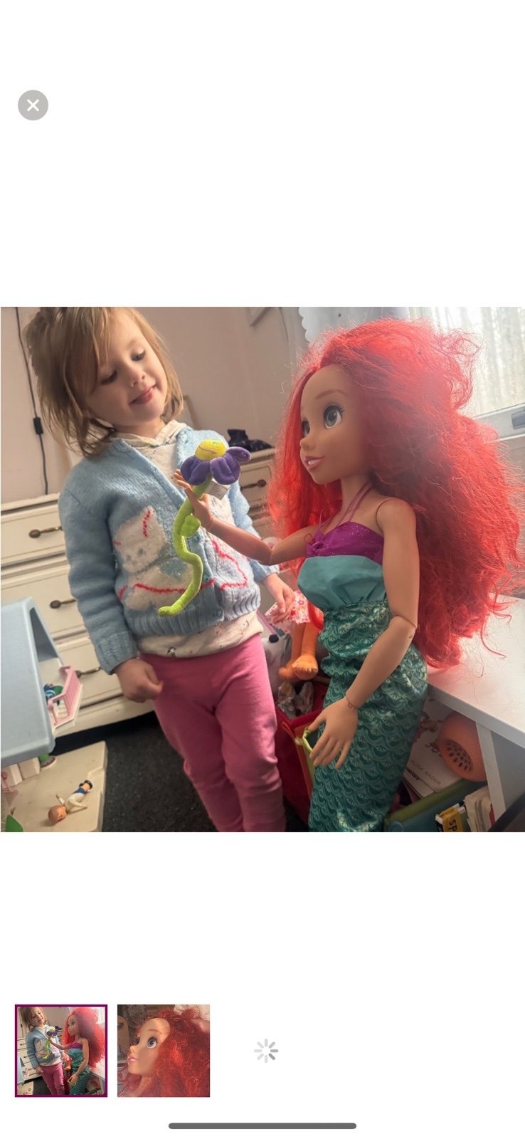 Disney my size Ariel doll 3 ft tall the little Mermaid