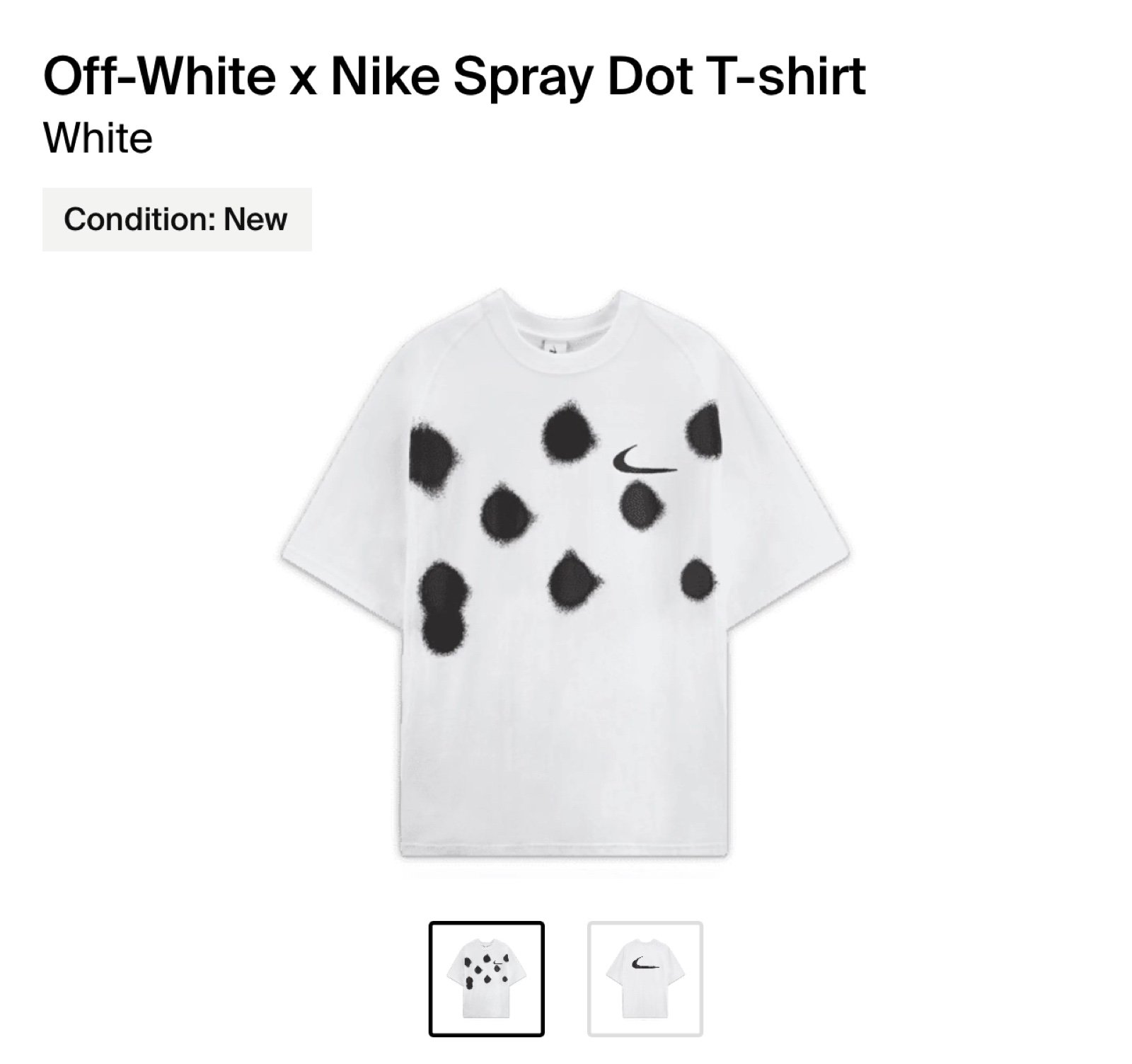 XL Off-White Nike Spray Dot Tee