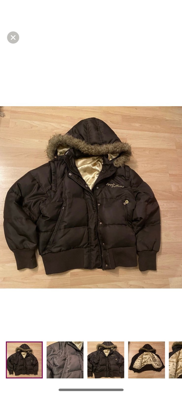 Y2K Apple Bottoms Black Gold Puffer Convertible Jacket Vest Down Fill Size 3X