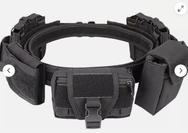 sz38 ADJUSTABLE NEW BLACK TACTICAL NYLON BATTLE GUN DUTY SERVICE BELT LD 3105