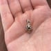 Vintage 925 Sterling Silver Ornate Ball Openwork Pendant Bracelet Charm