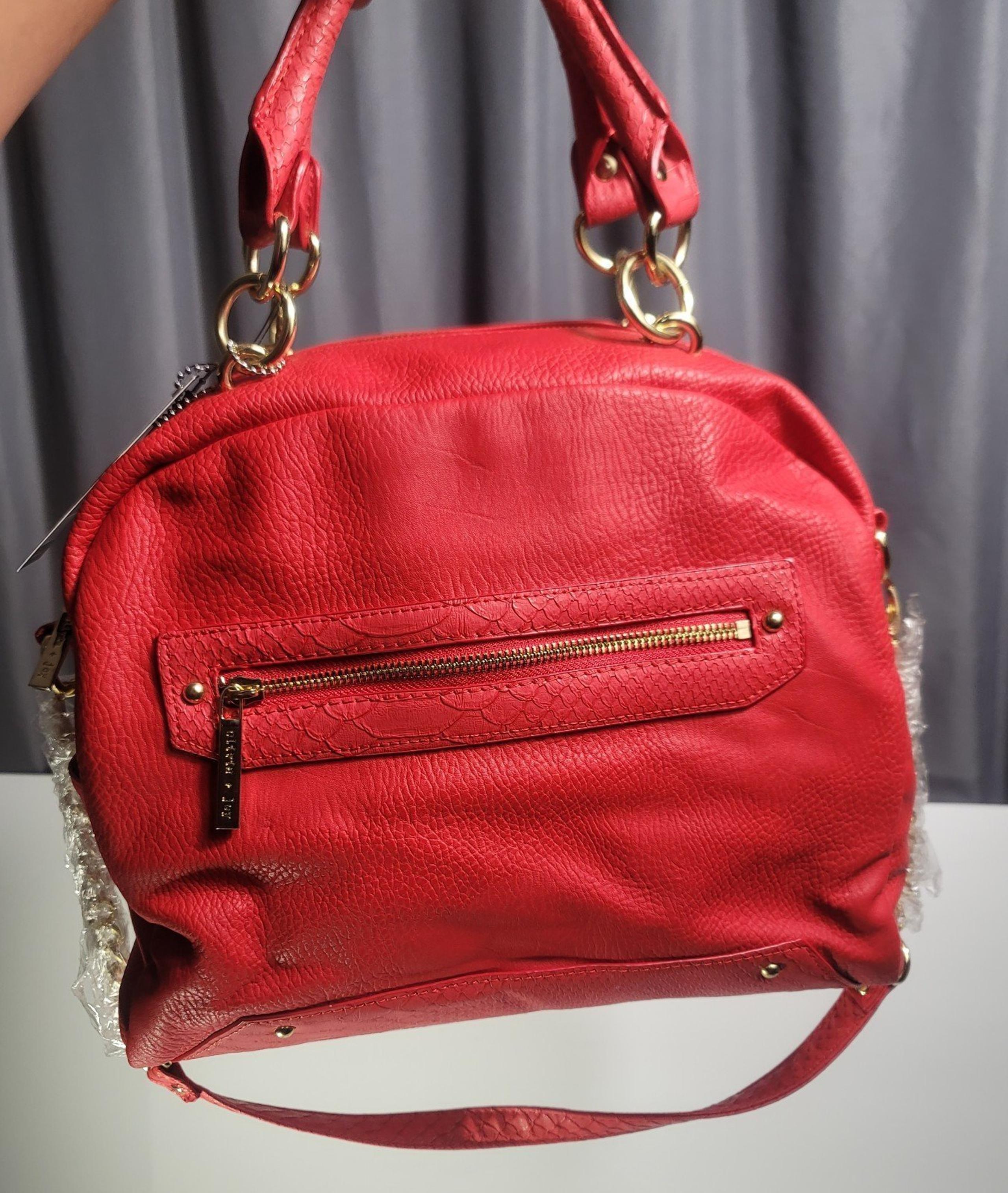 Olivia & Joy Shoulder Bag Handbag Purse Satchel Lipstick Red