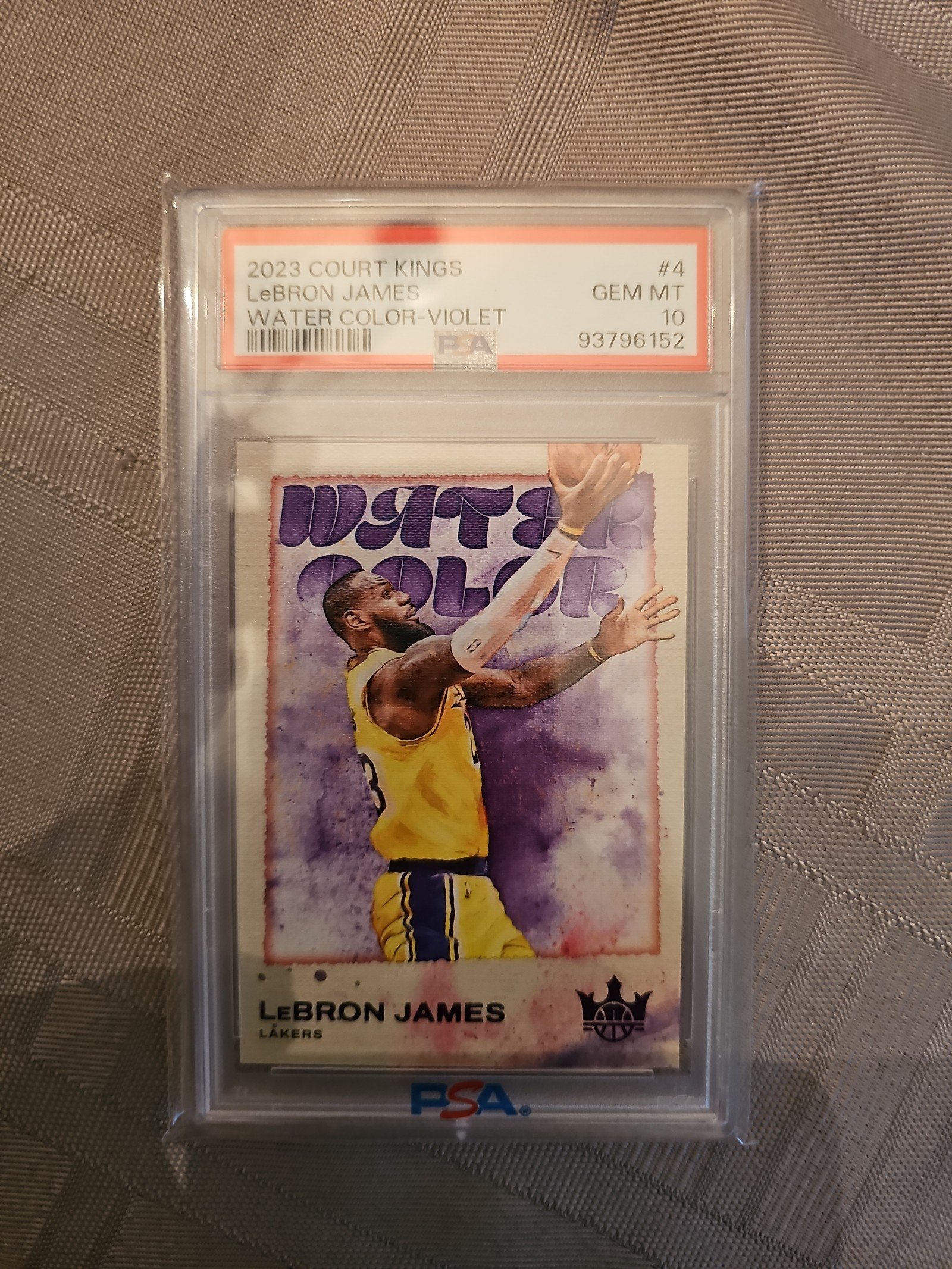 2023 court kings psa 10 lebron james violet water color /49