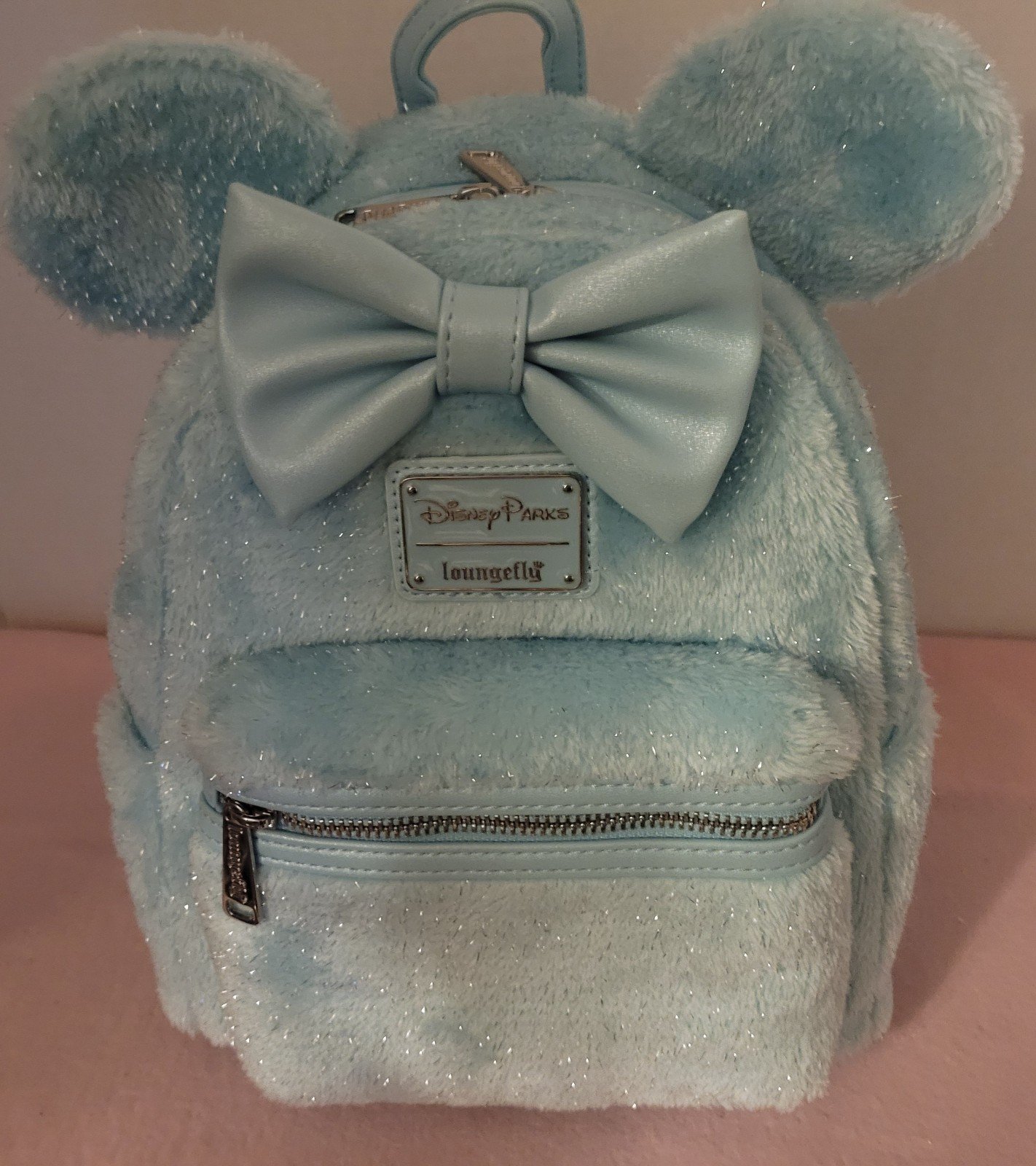 Loungefly-Disney Parks Teal Backpack with Silver Shimmer