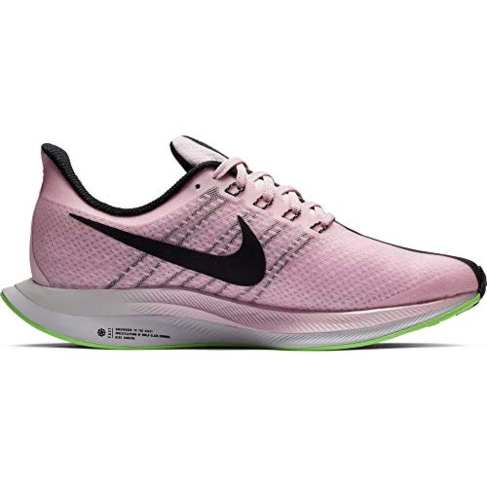 NIKE Women's Zoom Pegasus 35 Turbo Pink Foam Lime Blast AJ4115-601 Sz 10
